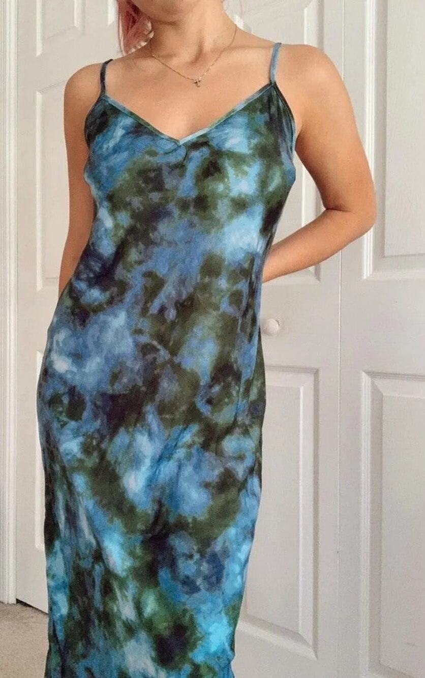 Wild Fable Tie Dye Print Tank Maxi Dress - Medium